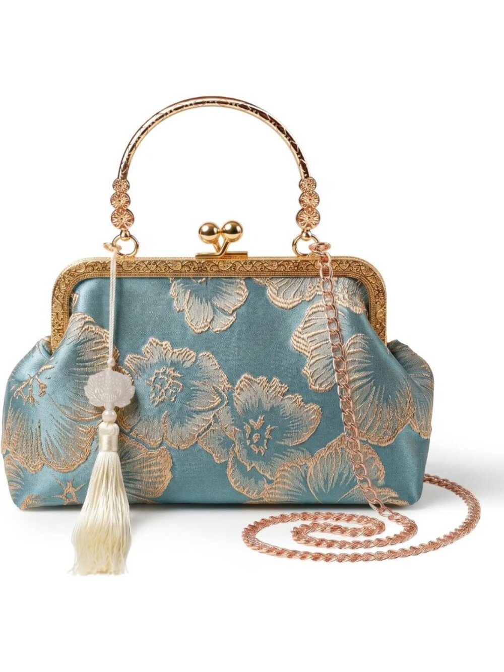 Elegant Pleated Evening Clutch Purse with Chain - Perfect for Prom, Party